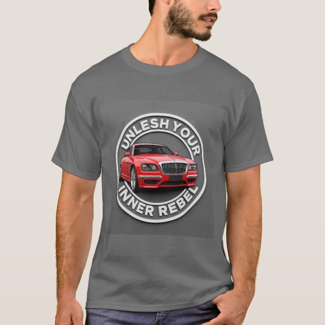 Rotes Vintage-Auto T-Shirt (Vorderseite)