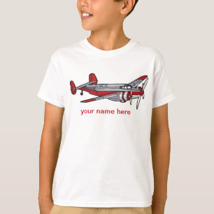 Rotes Vintage-Flugzeug Kinder Basic-Shirt T-Shirt