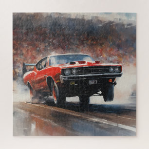 Rotes Vintage-Muscle-Car