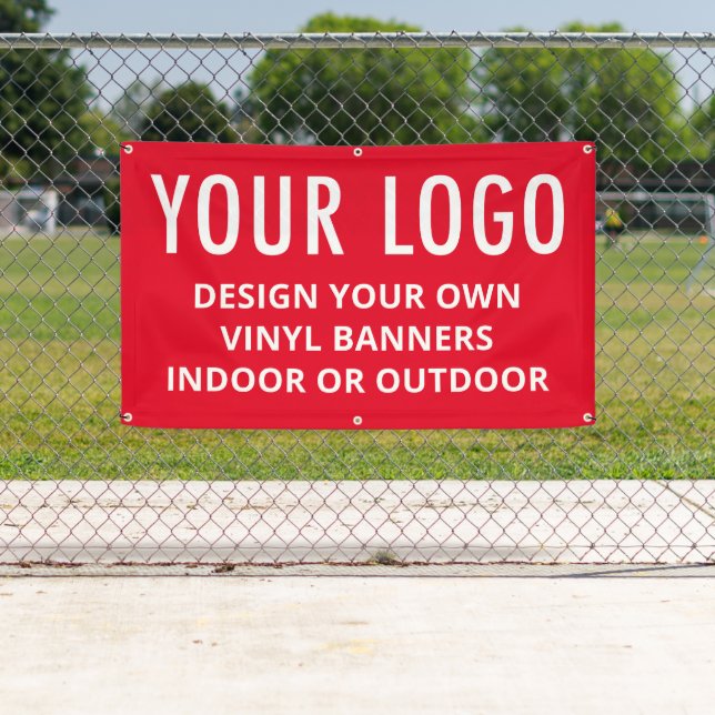 Rotes Vinyl-Banner Geschäft Logo Innen- oder Außen Banner (Insitu)