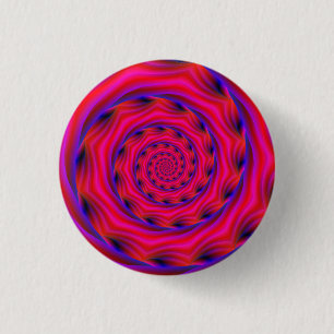Rotes Violett und Blauer Spiral Button