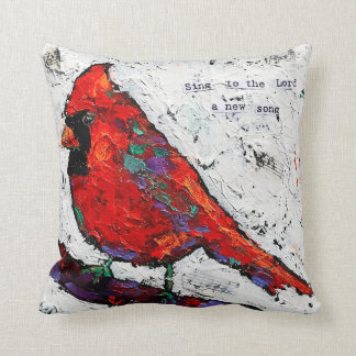 Rotes Vogel-Kissen Kissen