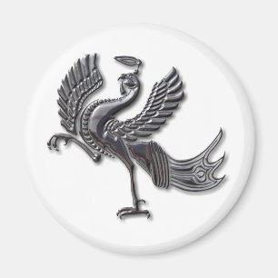 Rotes Vogelglas Magnet