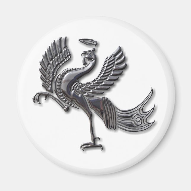 Rotes Vogelglas Magnet (Vorne)