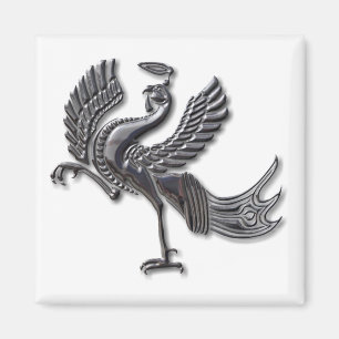 Rotes Vogelglas Magnet