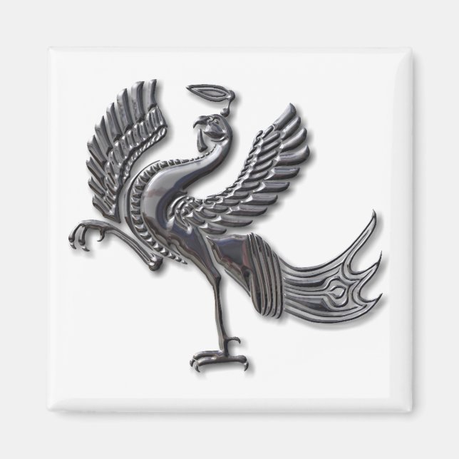 Rotes Vogelglas Magnet (Vorne)