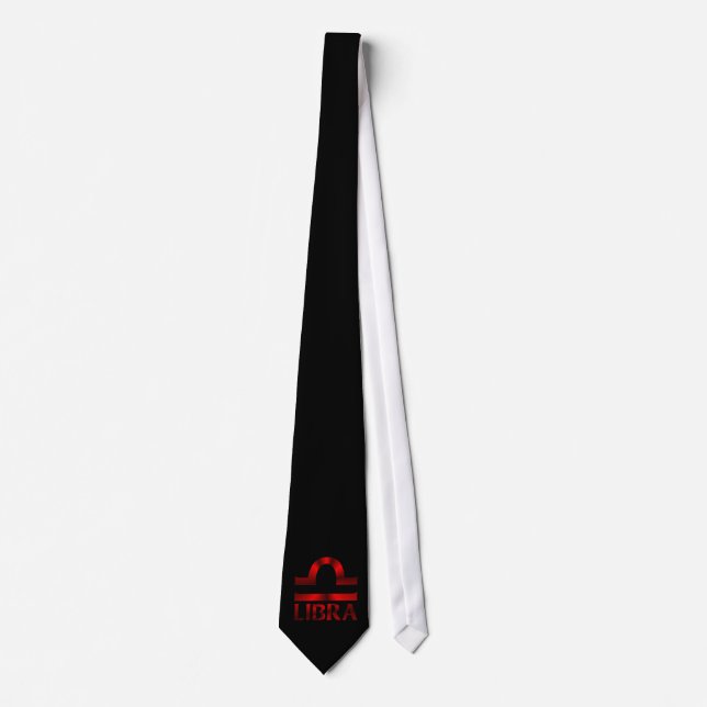 Rotes Waage-Horoskop-Symbol Krawatte (Vorderseite)