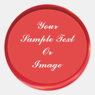 Rotes Wachs-Siegel Runder Aufkleber