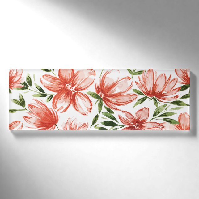Rotes Wasser - Blume Namenschild (Vorderseite)