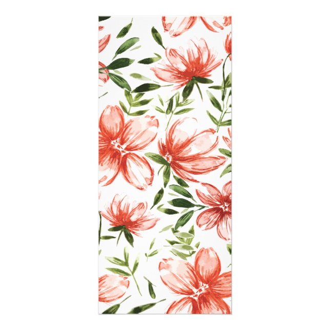 Rotes Wasser - Blume Werbekarte (Vorne)