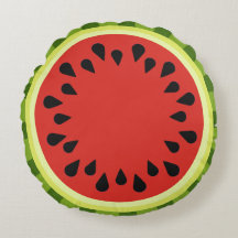 Rotes Wassermelon Rundkissen