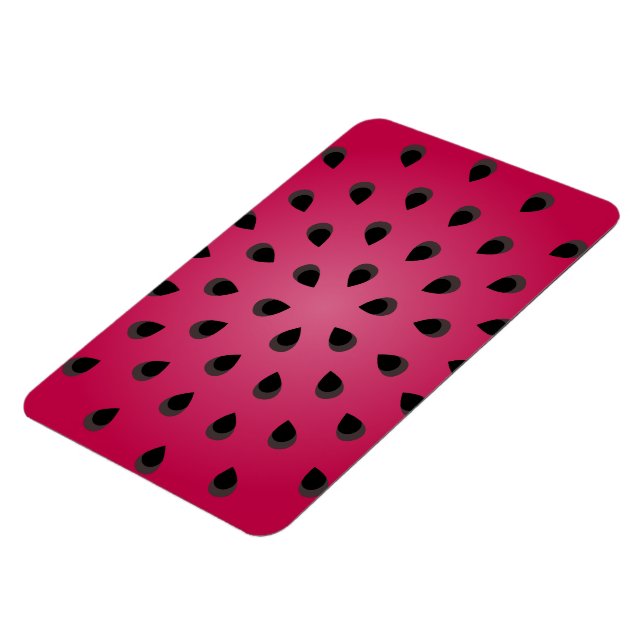 Rotes Wassermelonenstück mit Samen Magnet (Linke Seite)