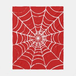 Rotes Web Fleecedecke