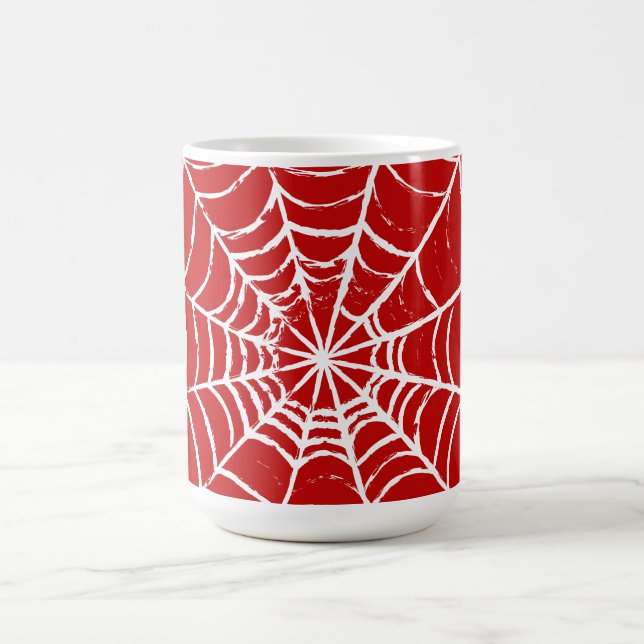 Rotes Web Kaffeetasse (Mittel)