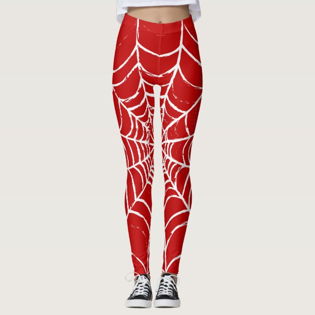 Rotes Web Leggings (Vorderseite)