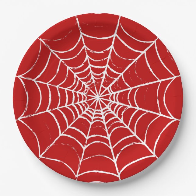 Rotes Web Pappteller (Vorderseite)