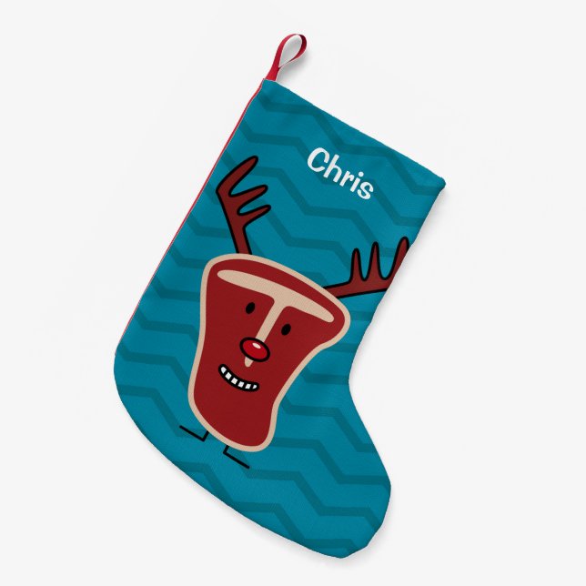Rotes Weihnachten Nase des glücklichen Kleiner Weihnachtsstrumpf (Vorderansicht (hängend))