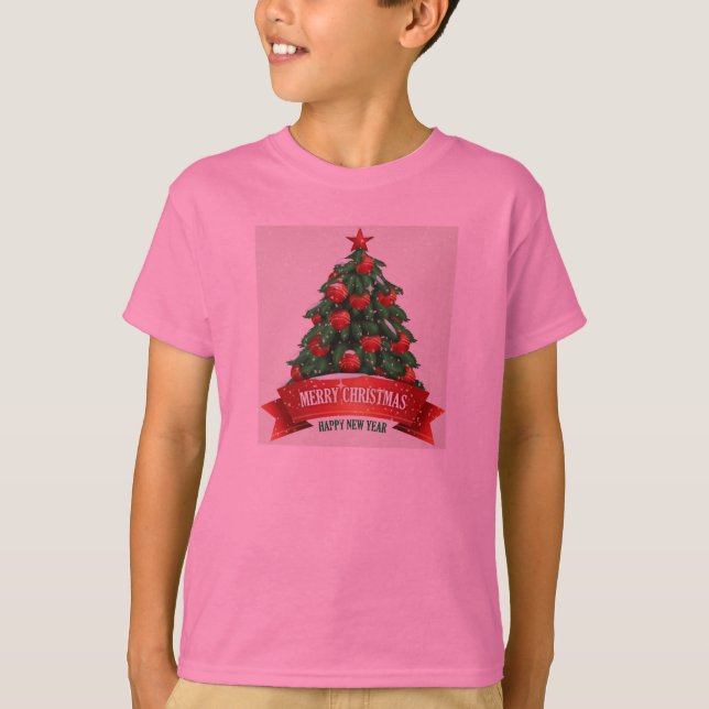 Rotes Weihnachten scherzt T-Shirt (Vorderseite)
