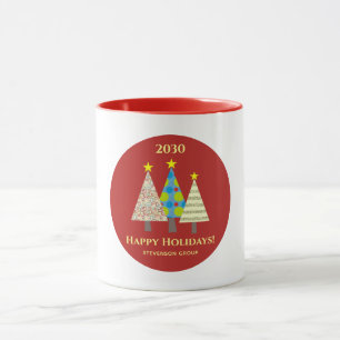Rotes Weihnachtsfest der Firma Tasse