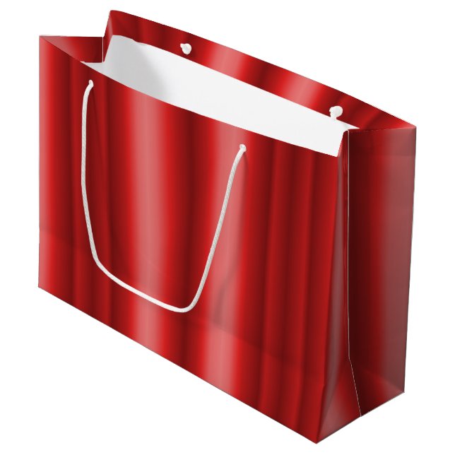 Rotes Weihnachtsfest Große Geschenktüte (Vorderseite Schrägansicht)