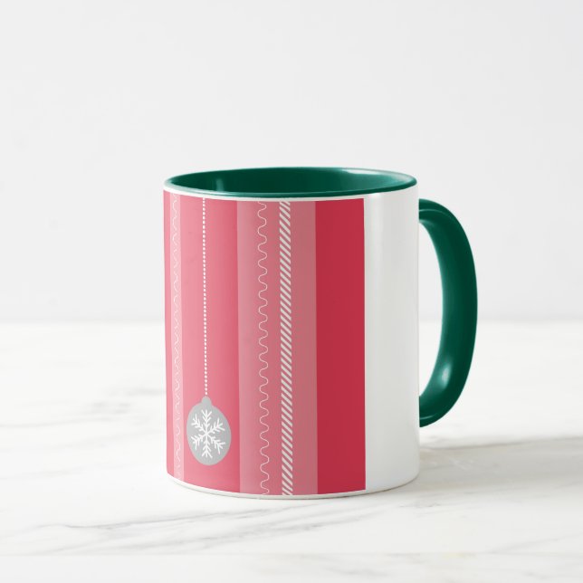 Rotes Weihnachtsfest Tasse (VorderseiteRechts)