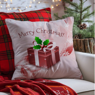 Rotes Weihnachtsgeschenk-Wurfkissen Kissen