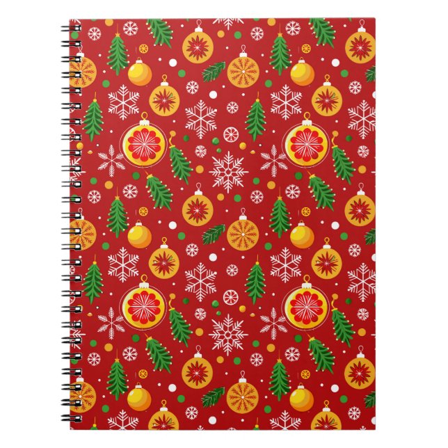 Rotes Weihnachtsmuster Notizblock (Vorderseite)