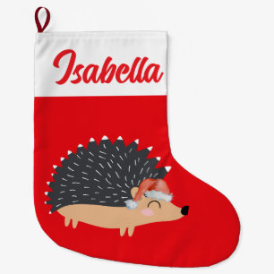 Rotes Weihnachtsschmuck Weihnachtsmannmütze Xmas Großer Weihnachtsstrumpf