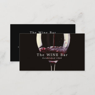 Rotes Weinglas, Bar/Weingut Visitenkarte