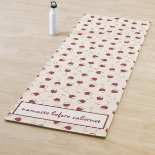 Rotes Weinglas Name vor Cabernet Yoga Mat Yogamatte