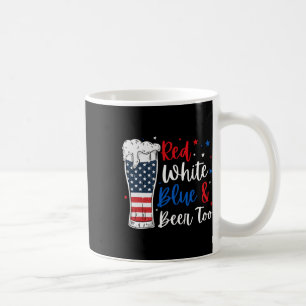 Rotes Weiß Blau und Bier zu lustig 4. Juli Top Kaffeetasse