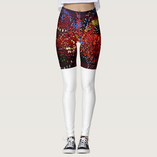 Rotes Weiß, Espressionsim Leggings (Vorderseite)