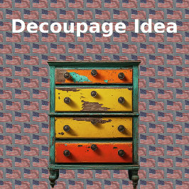 Rotes Weiß und blaue Decoupage der US-Flagge Seidenpapier