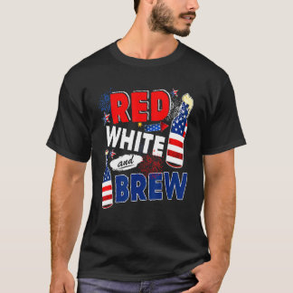 Rotes Weiß und Brautränken 4. Juli T-Shirt
