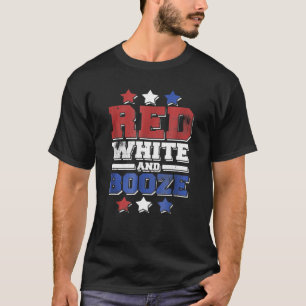 Rotes Weiß und Stiefel Funny 4. Juli trinken T-Shirt