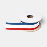 Rotes weißes Blau 1,5" weit Satin-Band 2