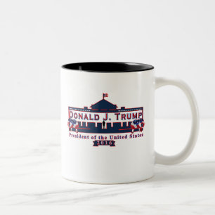 Rotes weißes Blau Donald Trump 11 Zweifarbige Tasse