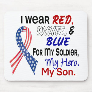 Rotes weißes Blau für meinen Sohn Mousepad