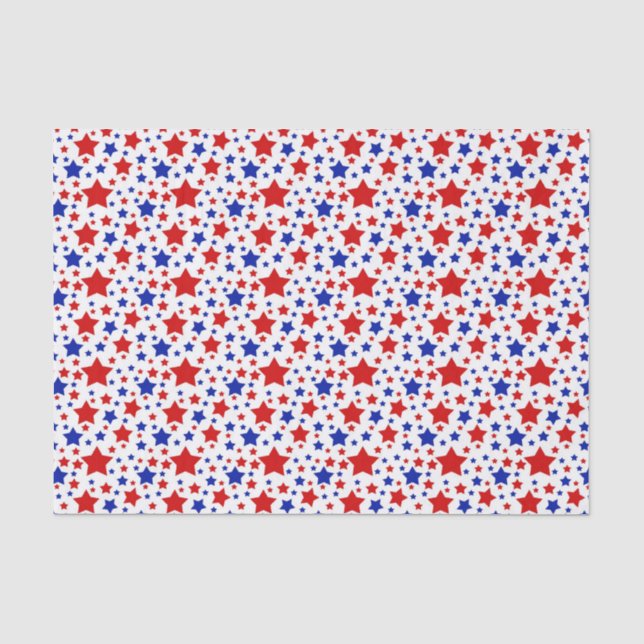 Rotes weißes blaues patriotisches seidenpapier (Vorderseite)