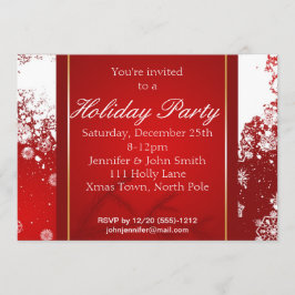 Rotes, weißes einladung