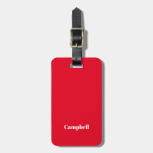 Rotes weißes Geschäft scharfes Acryl Gepäckanhänger