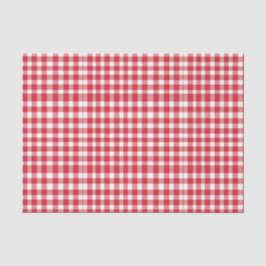 Rotes/weißes Gingham Muster Seidenpapier