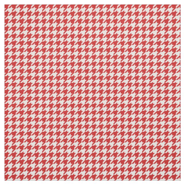 Rotes weißes Hahnentrittmuster-Muster-Gewebe Stoff (Muster)