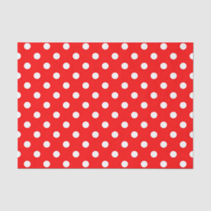 Rotes Weißes Punkte-Design Seidenpapier