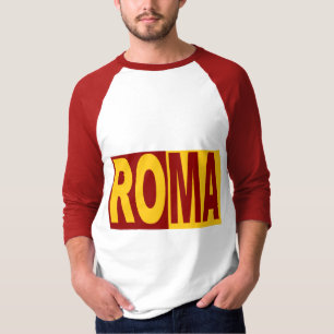 Rotes weißes T-Shirt ROMA