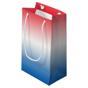Rotes weißes u. blaues Ombre Kleine Geschenktüte