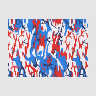 Rotes weißes und blaues Camouflage-Seidenpapier Seidenpapier