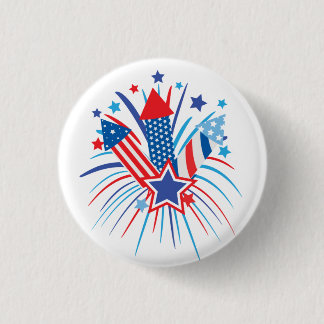 Rotes, weißes und blaues Feuerwerk, Schaltfläche 4 Button