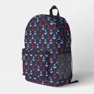 rotes, weißes und blaues Navy-Muster Bedruckter Rucksack