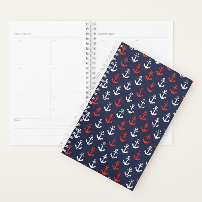 rotes, weißes und blaues Navy-Muster Planer (Anzeige)